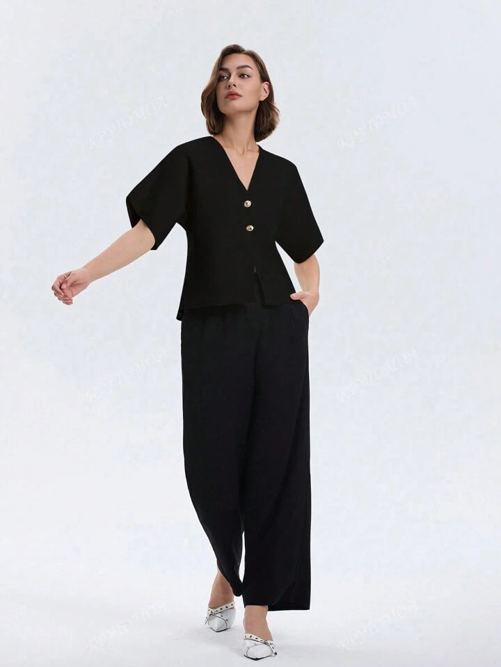 Veronica | Top z dekoltem w serek