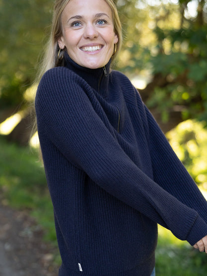 Frauen Merino Troyer - navy