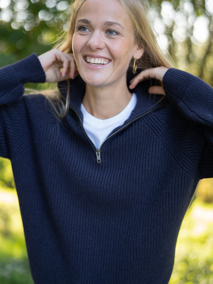 Frauen Merino Troyer - navy