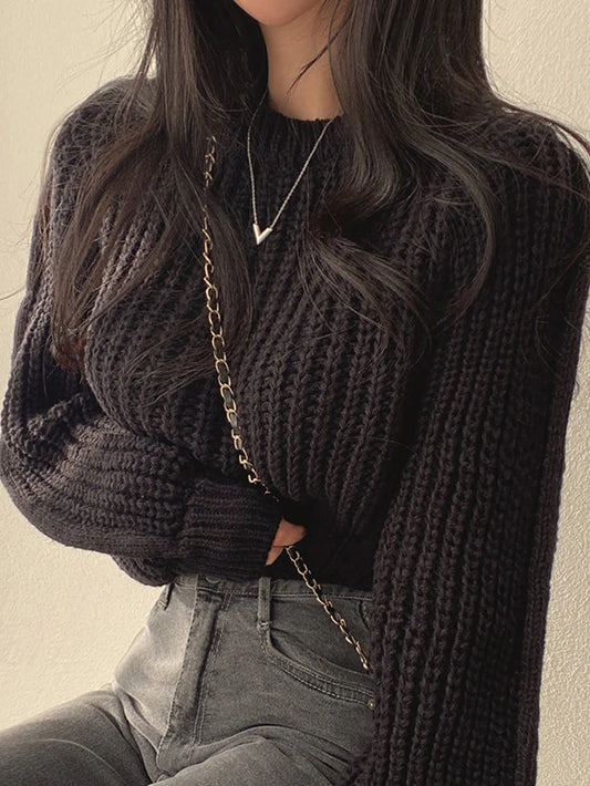 Ava | Knit Crop Sweter